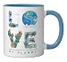 LOVE My Planet/Earth Day Environment, climate change Ceramic Mug, Blue/White