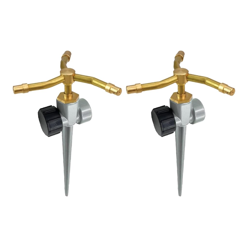 Xnuiasqe Irrigation Tool For Garden-Sprinklers For Yard-3-Arm Brass Outdoor Rotating Waterer, For Gardening Sprinkler Lawn
