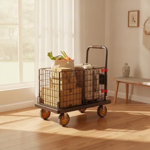 Carrito plegable multiusos de 72 48cm con valla alta de protección 3