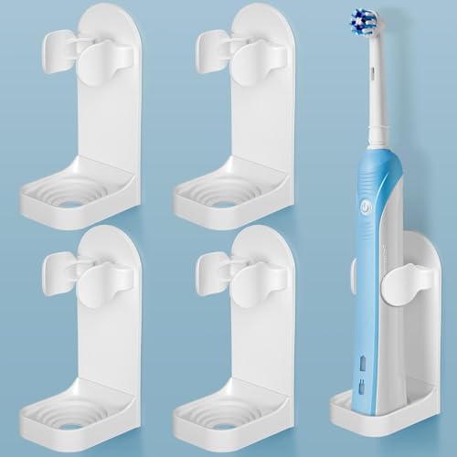 Support Brosse a Dent Electrique, HOMMAND Porte Brosse à Dents Electrique Lot de 4, Support Mural...