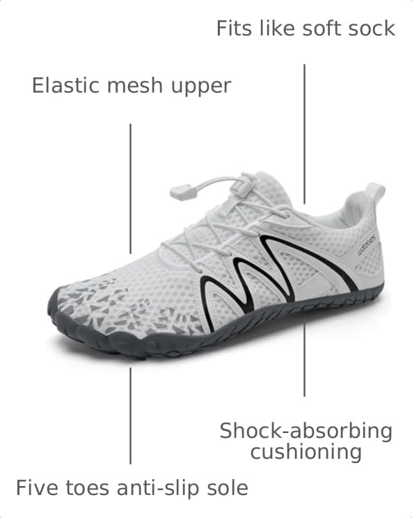Image of Water Shoes for Men Barefoot Quick-Dry Aqua Sock Outdoor Athletic Sport Shoes for Kayaking, Boating, Hiking, Surfing, Walking