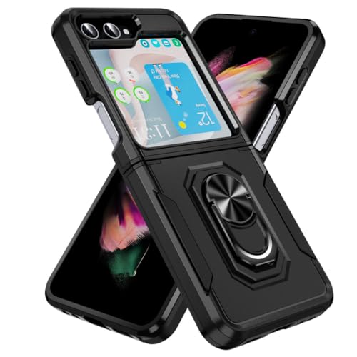 Anneau de protection Samsung Z Flip 5 coque noire contre les chutes