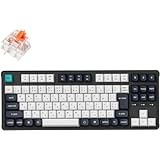 【Amazon.co.jp限定】Keychron C3 Pro カスタムゲーミングキーボード、コンパクトテンキーレスレイアウト/JISレイアウト/RGBバックライト/有線接続メカニカルキーボード/ホットスワップ対応/ガスケットマウント/ダブルショットPBTキーキャップ/Mac Windows Linux対応 (Keychron Silent K Pro赤軸)