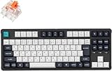 【Amazon.co.jp限定】Keychron C3 Pro カスタムゲーミングキーボード、コンパクトテンキーレスレイアウト/JISレイアウト/RGBバックライト/有線接続メカニカルキーボード/ホットスワップ対応/ガスケットマウント/ダブルショットPBTキーキャップ/Mac Windows Linux対応 (Keychron Silent K Pro赤軸) image
