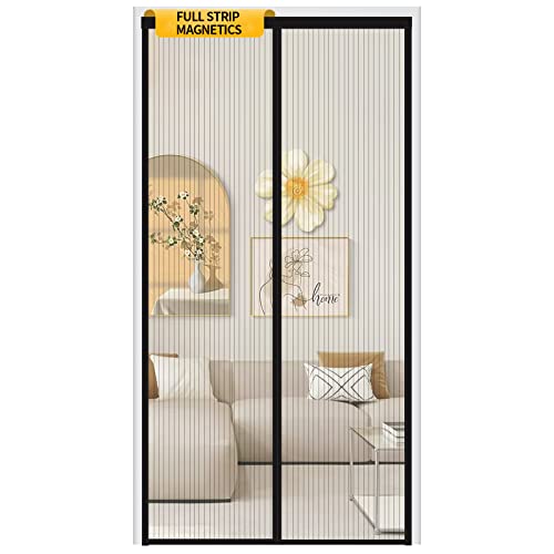 Canlene Magnetic Screen Door Mesh - Poweful Magnets, No Hands Entry, Heavy-Duty Mesh，Keeps Natural Out，Quicky&Easy To Install,Pet Friendly - 38 Inch X 83 Inch #TOP11