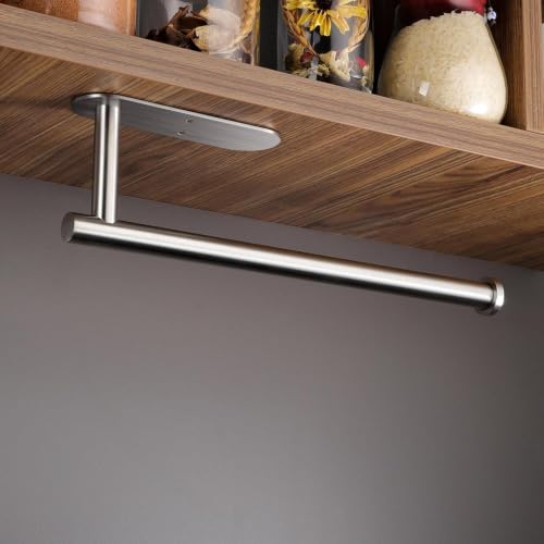 Foto von KEGII Küchenrollenhalter ohne Bohren - Papierrollenhalter Selbstklebend Praktisch Rollenhalter unter dem Schrank, Edelstahl