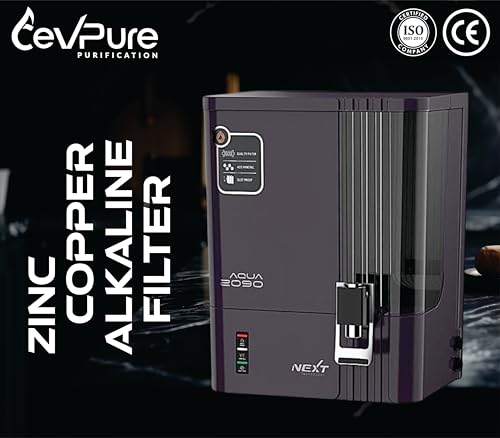 Image of ISO Certified | 2000 TDS | Aqua 2090 Zinc Copper Alkaline RO Water Purifier | 10 Liter Storage | RO + UV + Zinc + Copper + Alkaline + TDS Control | Best For Home and Office (Deep Purple)