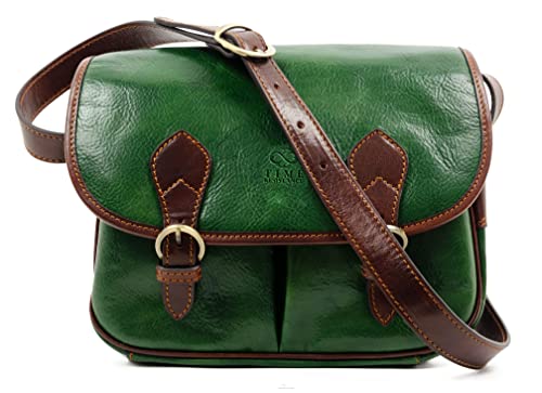Time Resistance Bolso de Mano para Mujer de Piel -...