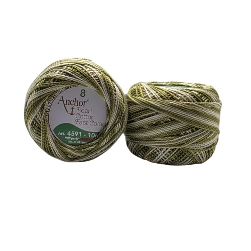 Image of Anchor Knitting Pearl Cotton Fast Colour Thread Yarn - Mercer Pearl Cotton 10gm Yarn (Thickness 1 mm) (Pack of 1 (01216)