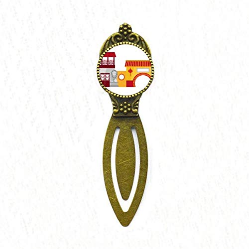 Marque-page motif chinois et étiquette de bureau rétro en métal