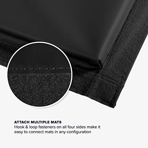 We Sell Mats 4 Ft X 8 Ft X 2 In Gymnastics Mat, Folding Tumbling Mat, Portable With Hook & Loop Fasteners, Black #TOP5