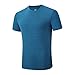 Produktbild Marico Herren Fitnessstudio Trainings-T-Shirt Schnelltrocknendes Oberteil Atmungsaktiv Wicking Fitness Kurzarm Eisseide Rundhals Laufendes T-Shirt Sommer Sport T-Shirt,A,L
