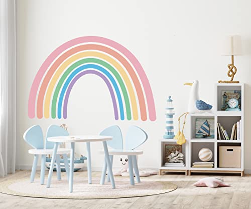 Decords Rainbow Wall Decals Peel And Stick - Rainbow Wall Sticker Decals, Boho Rainbow Decor For Kids Bedroom - Rainbow Decor For Girls Bedroom, Nursery Decor - Made In Europe, 2 Years Warranty #TOP3