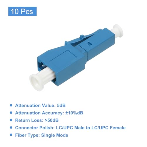 Atenuador de fibra LC de 5 dB para ajustar señales en racks de servidores y centros de datos 3