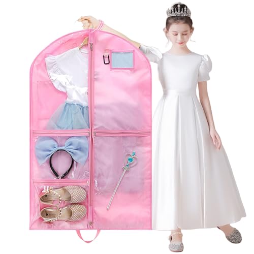 Dance Dress Protective Carriers Water Garment Bag with Multiple Pockets Hanging Storage Bag for Dancewear2