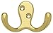 Liberty Hardware B59104Z-PB-C Double Prong Robe Hook, Polished Brass