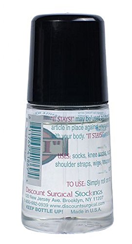 It Stays Roll On Body Adhesive Applicator Mask Glue, 2 fl oz - Made in USA - 6 Pack
