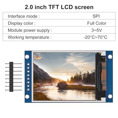 Image of AITRIP 2PCS 2.0 inch TFT Display OLED LCD Drive IC ST7789V 240RGBx320 Dot-Matrix Interface Compatible with Arduino, Raspberry Pi, ESP32, STM32