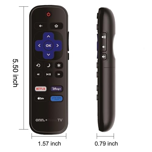 Image of OEM Replacement Remote Control Compatible with All ONN. Roku Smart 4K Ultra TVs【Only Works with Onn. Roku TV, Not for Stick and Box】 (Netflix /Disney Plus /Apple TV+ /Prime Video)
