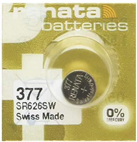 Pile Montre Renata MP-E 377 SR626SW, 60% Plus puissante, 1 Pile Swiss Cover
