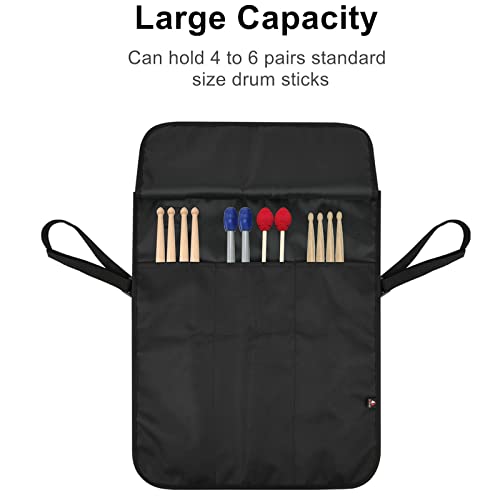 Txesign Drum Stick Bag Drum Sticks Holder For Drumsticks Mallets Brushes Carrying Storage Case Drumstick Hanging Bag With Shoulder Strap Holds Up To 6 Pairs Of Drumsticks #TOP5