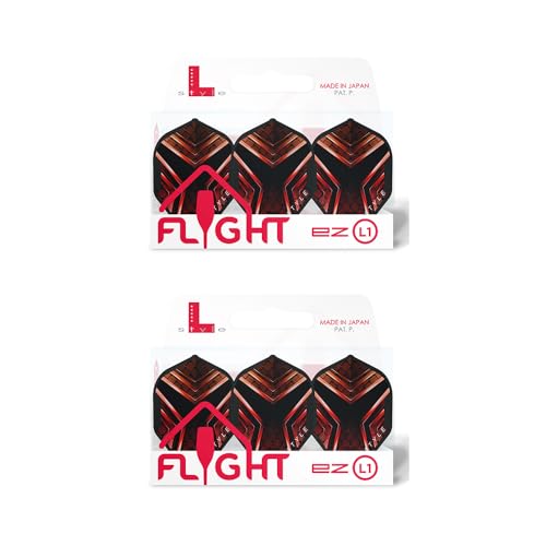 LSTYLE L1 Standard Dart Flights – EZ – Genesis – Red – 2 Sets – Pre-Molded