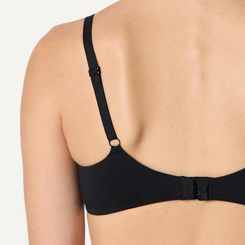 Image of Amazon Essentials Women's Cotton Jersey Lined Wired Plunge Push-Up Bra, Pack of 2