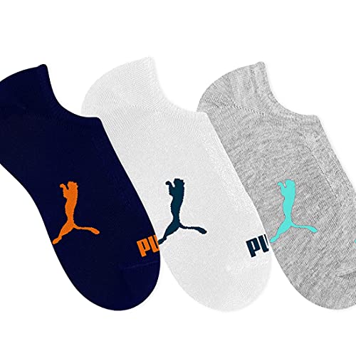 Meia Sapatilha Esportiva, Puma, Masculino, Cinza/Marinho/Branco, 39/43