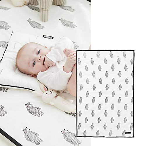 DONO&DONO Waterproof Muslin Play Mat for Infants and Babies - Big Bear