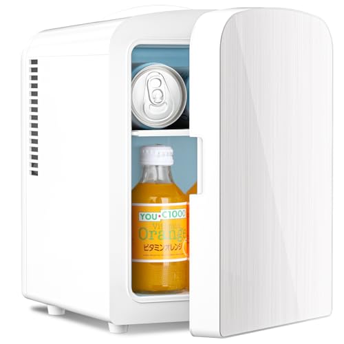 Antarctic Star Compact Refrigerator,Small Cooler for Cosmetics, Beverage and Food,Portable Mini Fridge,Skin Care 4L Capacity/6 Cans, Cooler and Warmer for Bedroom, Car, Office & Dorm,White by Antarctic Star - Used condition - US$34.18