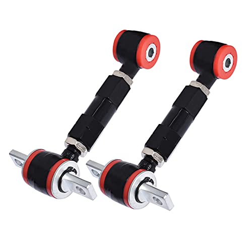 Image of 2-Pack Black Adjustable Racing Rear Suspension Camber Control Arms Kit Replacement for 1998-2000 Civic /1990-2001 Integra