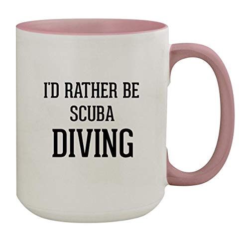 I'd Rather Be SCUBA DIVING - 15oz Colored Inner & Handle Ceramic Coffee