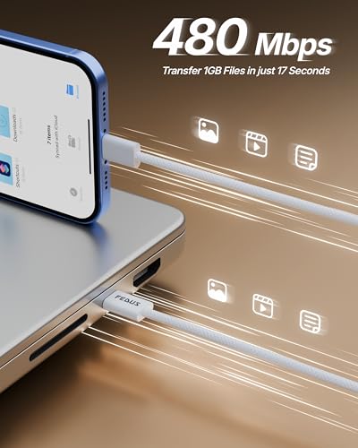 Image of FEDUS ZETTA-X3I 60W USB C to Type C Cable 1M Original,3A PD Fast Charging USB C Cord, 480Mbps Data Sync,Compatible For iPhone 17 /16 /15 Pro Max,Samsung Galaxy S26 /S25 Ultra,MacBook M4 /M3M2,iPad Pro