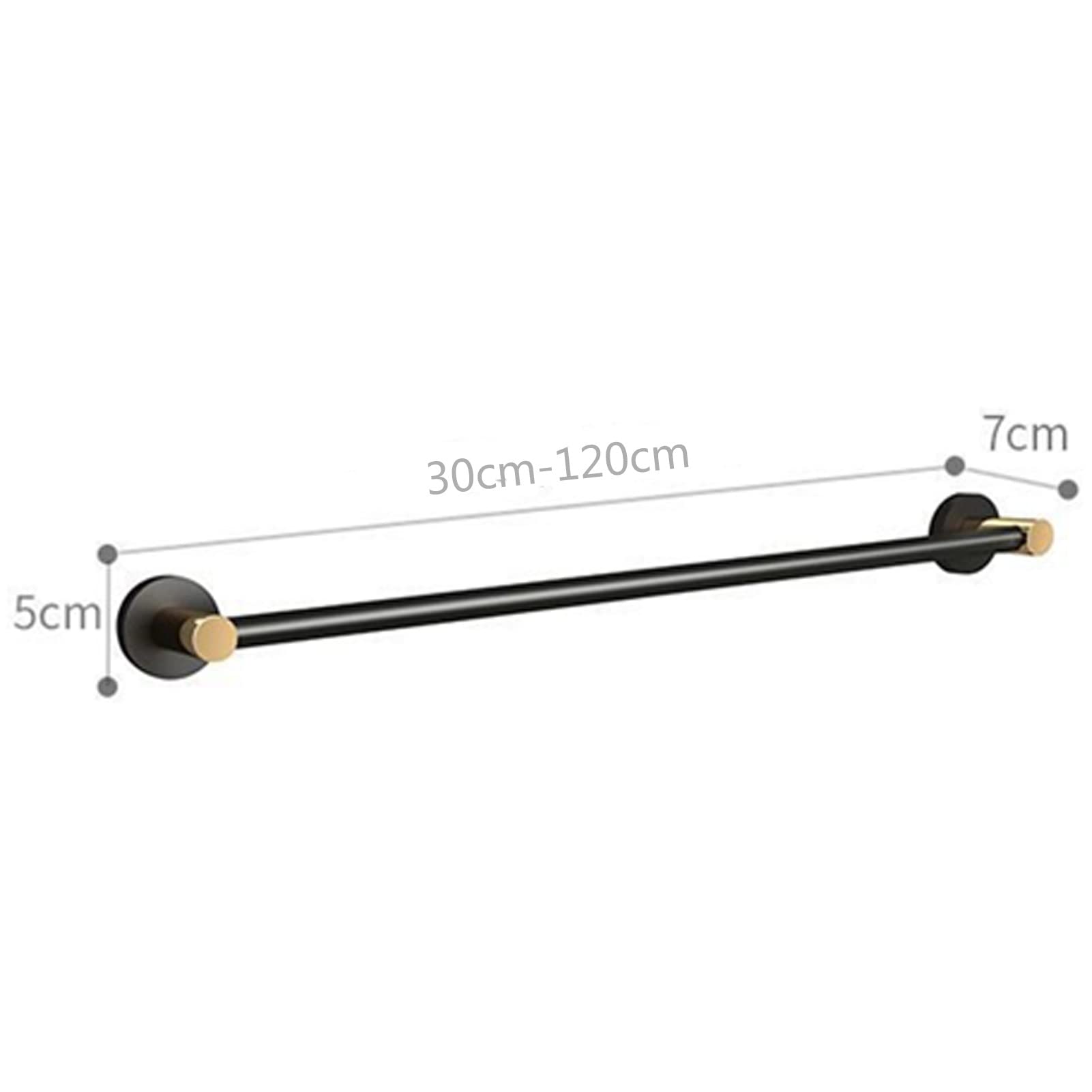 VASDEV Toallero Oro Cepillado 60 cm Soporte para Toallas de Mano Barra Soportes para baños para baños Colgador para paños de Cocina Acero Inoxidable A Prueba de óxido Montado en la Pared