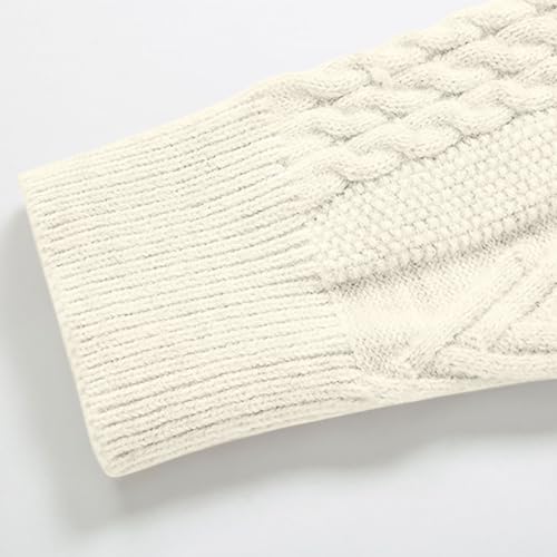 Men Sweater Round Neck Long Sleeve Sweater Loose Fit Pullover Sweaters Cable Knit Pullover Fashion Warm Winter Tops3