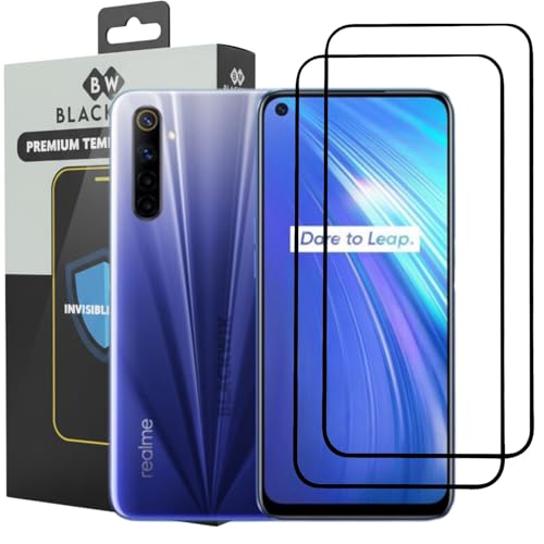 Image of Blackwik Tempered Glass for Realme 8 5G / Realme 7 / Realme 6 / Realme 6i / Narzo 30 5G / Narzo 30 / Narzo 30 Pro 5G / Narzo 30 Pro /Narzo 20 Pro Edge-To-Edge Coverage with Kit (Black) (Pack Of 2)