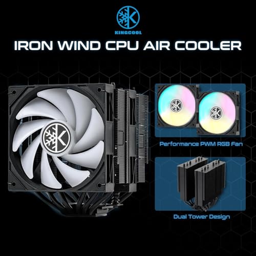 Image of MICRO CENTER CPU Air Coolor Combo - AMD Ryzen 5 7600X CPU Processor with KINGCOOL Iron Wind 120mm ARGB CPU Air Cooler