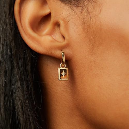 JUNMEIR'S 18K Gold Plated Earring Square with Star3