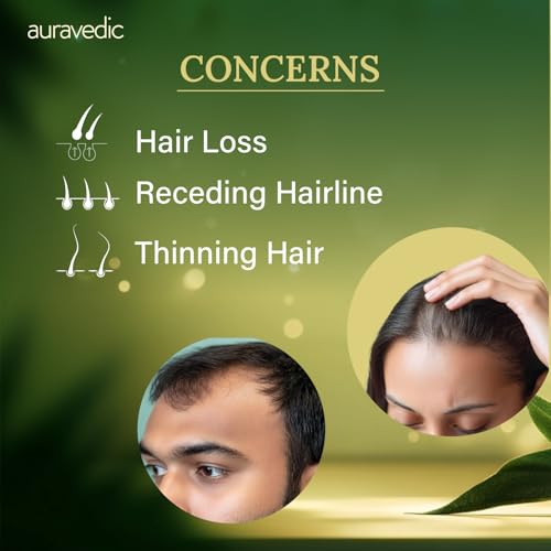 Image of Auravedic Advance Hair Growth Serum For Scalp with 3% Redensyl, 2% Anagain, 3% Procapil, Caffeine, Biotin, Bhringaraj, Rosemary Oil For Hair Serum For Hair Fall Control 30ML (pack 2)