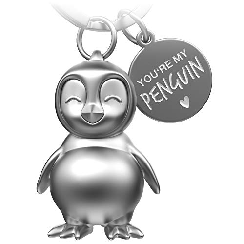 FABACH Pinguin Schlüsselanhänger Frosty - Pinguin Glücksbringer Geschenke Freundin oder Freund - Partner Geschenk Liebe Schlüsselanhänger zu Geburtstag Jahrestag - Gravur Youre my penguin
