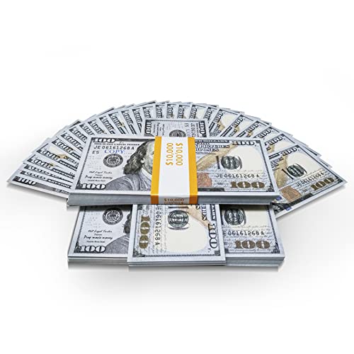 RAP2U Fake Money That Looks Real 400 PCS,Copy Money Full Print 2 Sides,Prop Money 100 Dollar Bills for Movies,TV,Music Videos