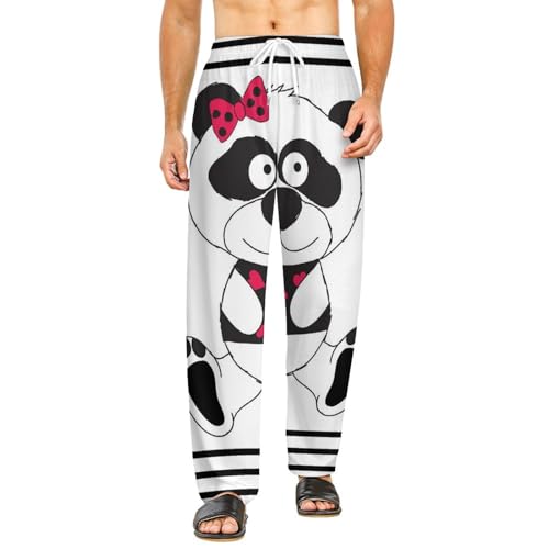 Vêtements de nuit femme pantalon long de détente imprimé ours