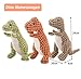 Edumov Hundespielzeug Quietschend, Waschbares Kauspielzeug Hund Unzerstörbar, Robustes Kuscheltier für Welpen und Kleine Hunde, Lustig Dog Toy Dino-Hundespielzeug Weihnachten