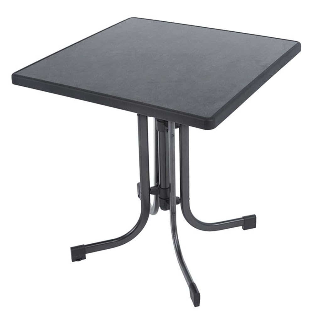 PATIO Kaffeetisch Outdoor 70 x 70 cm Dine & Relax Pizarra Sevelit Tischplatte pulverbeschichtetes Gestell grau klappbar