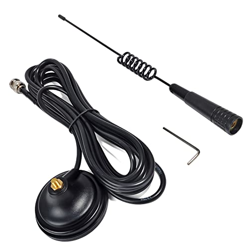 HYS 27MHz Magnetic Mount Aerial CB Antenna - Compatible with Cobra, Midland, Uniden, Maxon Portable & Mobile Radios, Scanners (BNC)