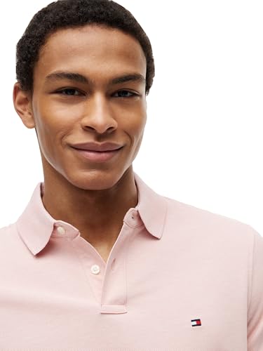 Image of Tommy Hilfiger Men's Short Sleeve Polo Shirts in Regular Fit With Stretch and Organic Pique Cotton