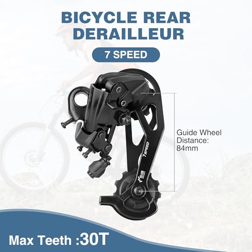 ZUKKA Bike Rear Derailleur 7/8 Speed Rear Derailleur Direct Mount for Mountain Bicycles Cruiser Bike