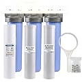 AFWFilters 20-inch 3 Stage High Flow Whole House Activated Alumina and Bone Char Carbon Water Filter for Fluoride, Radioactive Isotopes, Arsenic, Chlorine, Chemicals, Odors and more