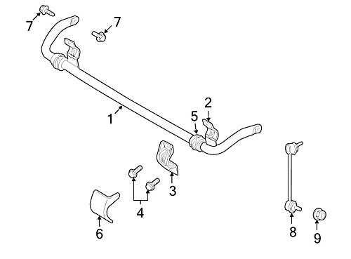 Mopar 04782683AB CUSHION STABILIZER BAR