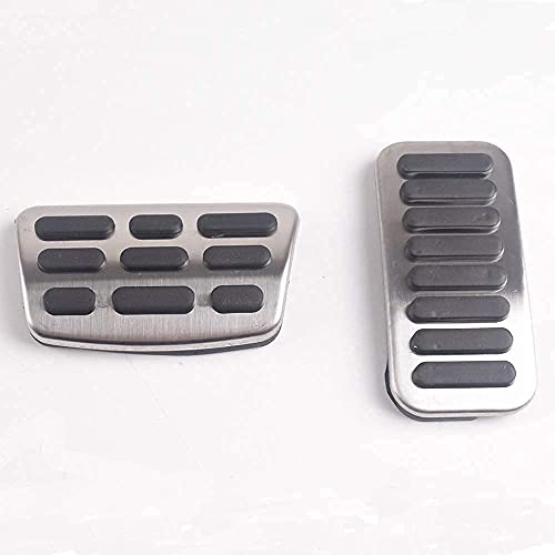 CHENGQIAN Pédale D'Accélérateur De Voiture, Capuchons De Pédale De Repose-Pieds, pour Kia Forte Rio 2018 2019 en Acier Inoxydable Antidérapant Couvre-Pédale De Repose-Pieds Accessoires D'Intérieu Cover